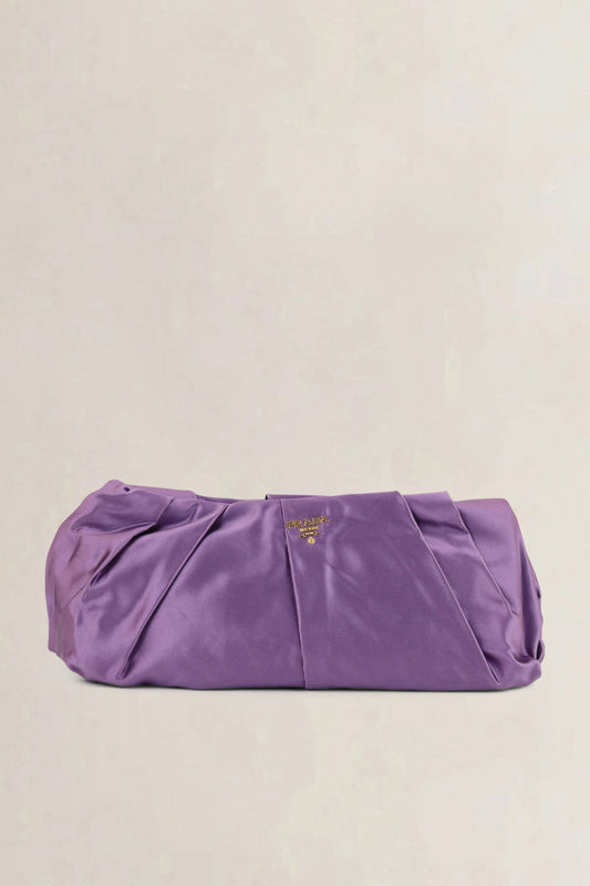 Prada Glicine Satin Clutch