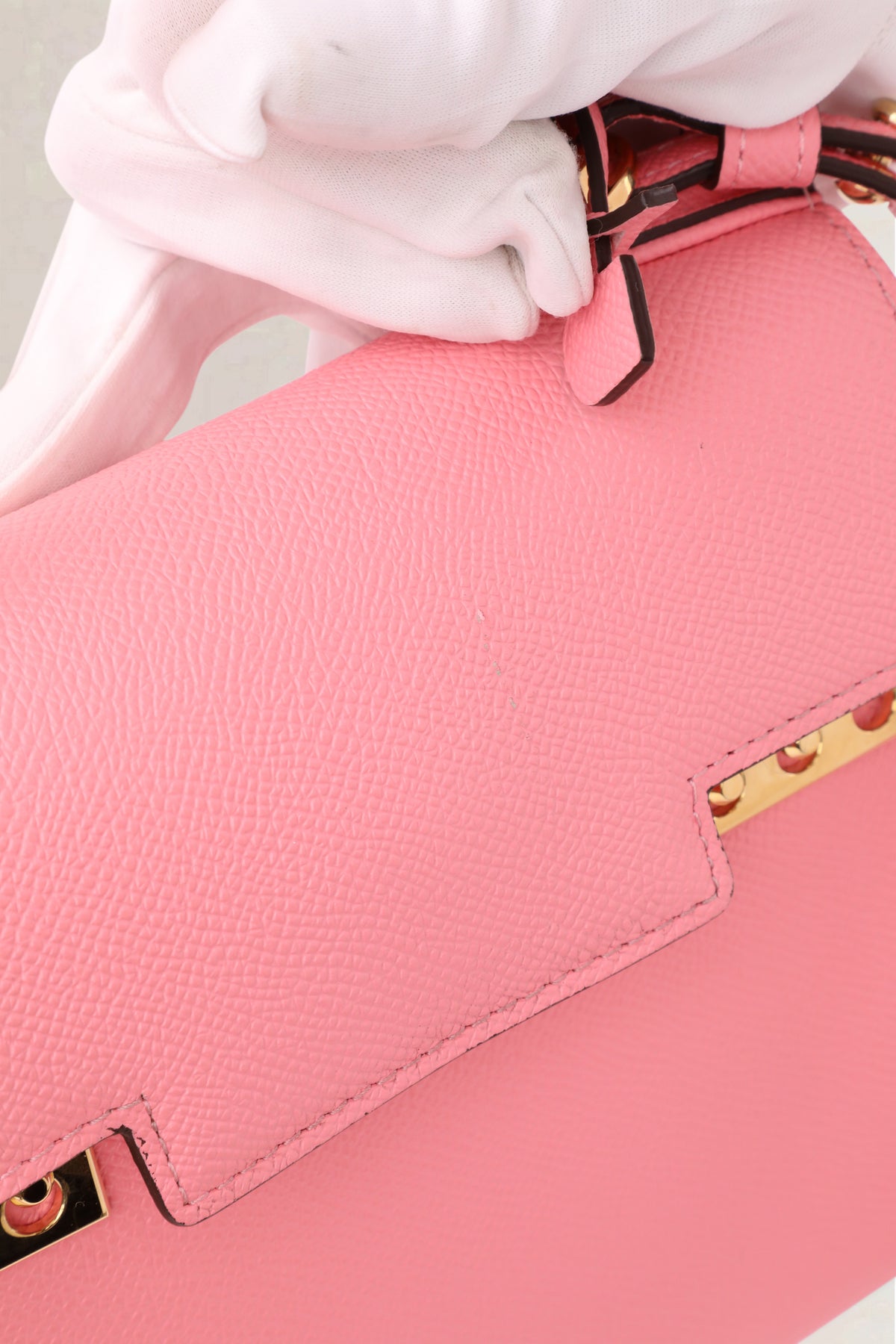 Delvaux Pink Tempête Alpina Calf Small Crossbody Bag
