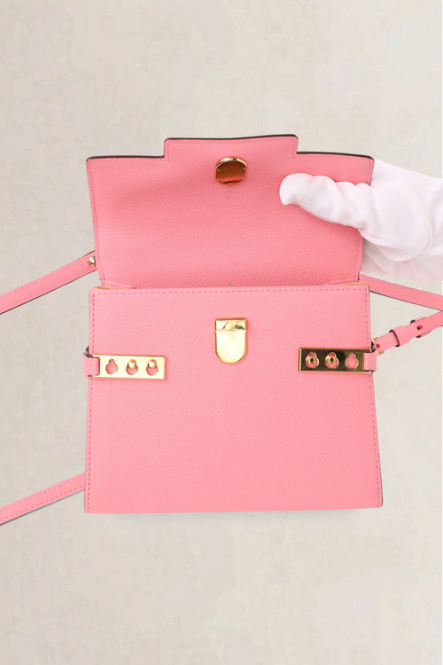 Delvaux Pink Tempête Alpina Calf Small Crossbody Bag
