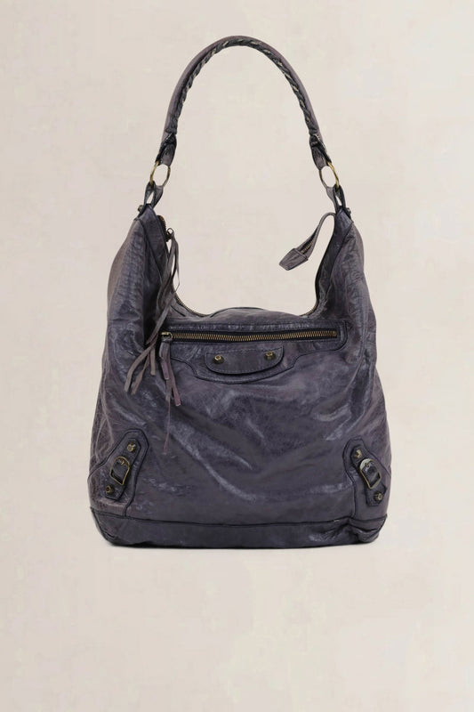 Balenciaga Purple Day Hobo Shoulder Bag
