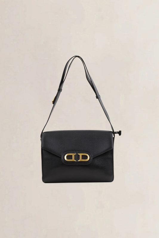 Delvaux Black Double D Crossbody Bag