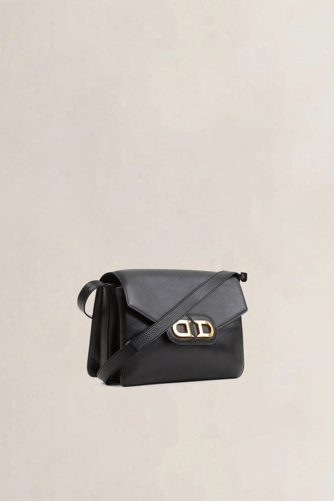 Delvaux Black Double D Crossbody Bag