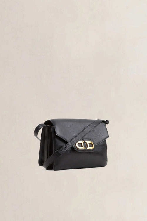 Delvaux Black Double D Crossbody Bag