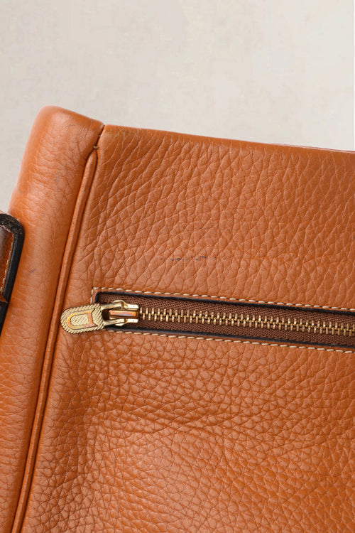 Delvaux Cognac Bannière Jumping Calf Crossbody Bag