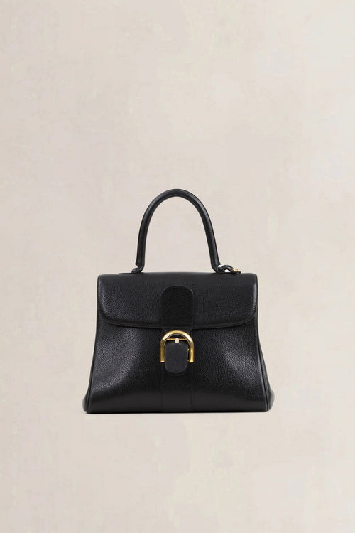 Delvaux Brillant Black MM Top Handle Bag