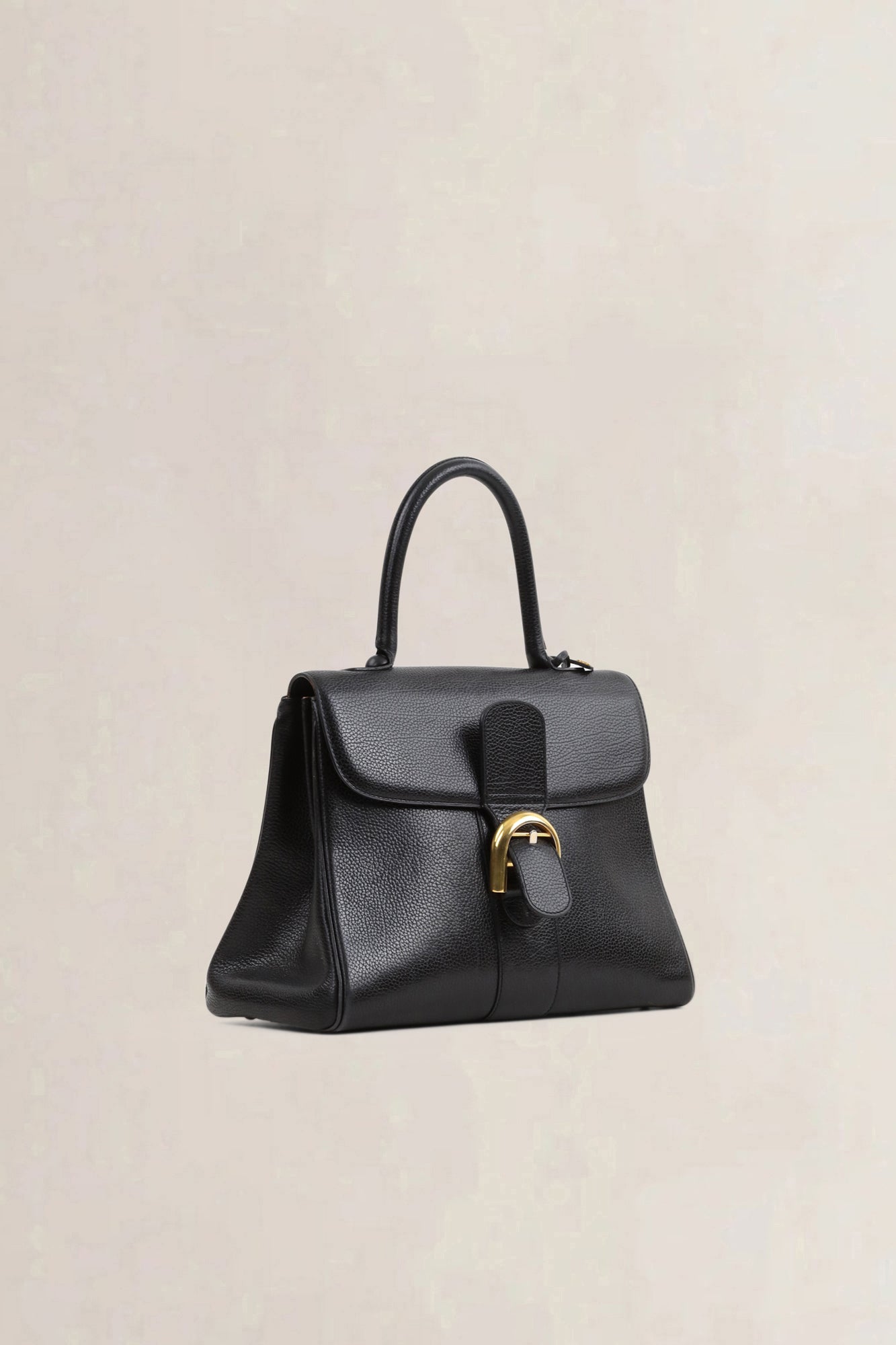 Delvaux Brillant Black MM Top Handle Bag