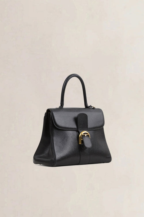 Delvaux Brillant Black MM Top Handle Bag
