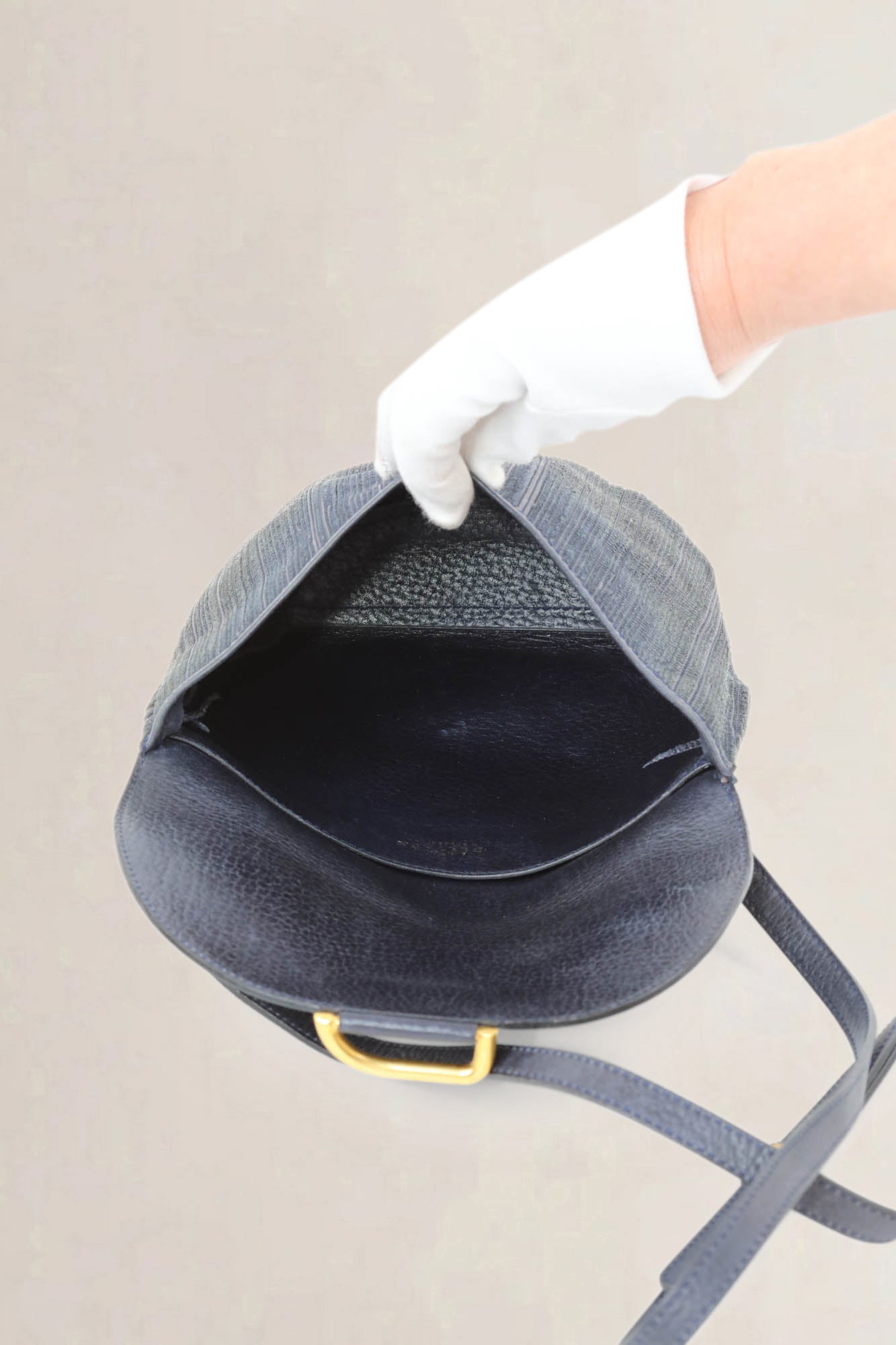 Delvaux Blue Listrac PM Crossbody Bag