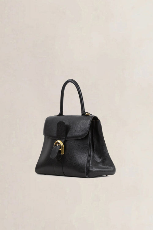 Delvaux Brillant Black MM Top Handle Bag