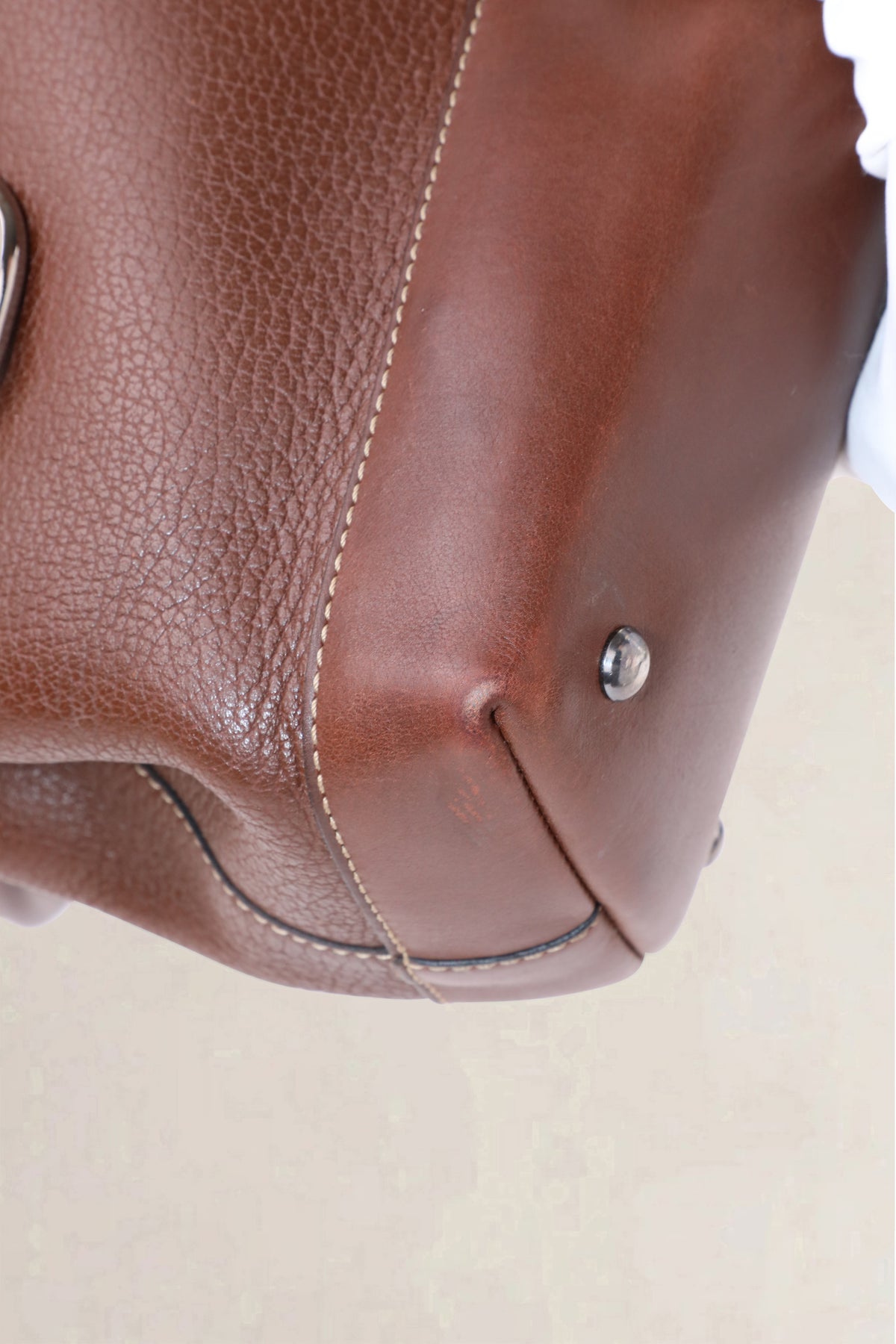 Delvaux Dark Brown Deux Le Dix Top Handle Bag