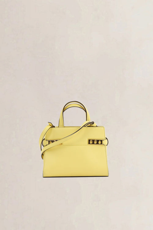 Delvaux Tempête Crush Yellow Mini Crossbody Bag