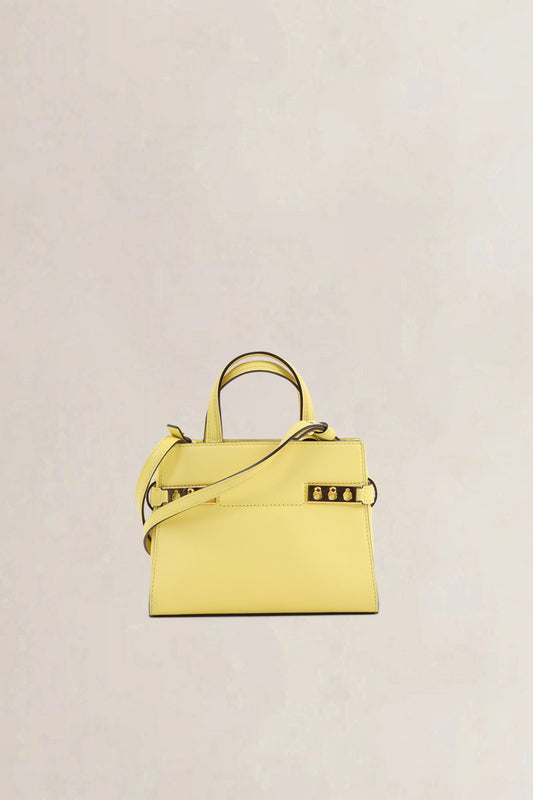Delvaux Tempête Crush Yellow Mini Crossbody Bag