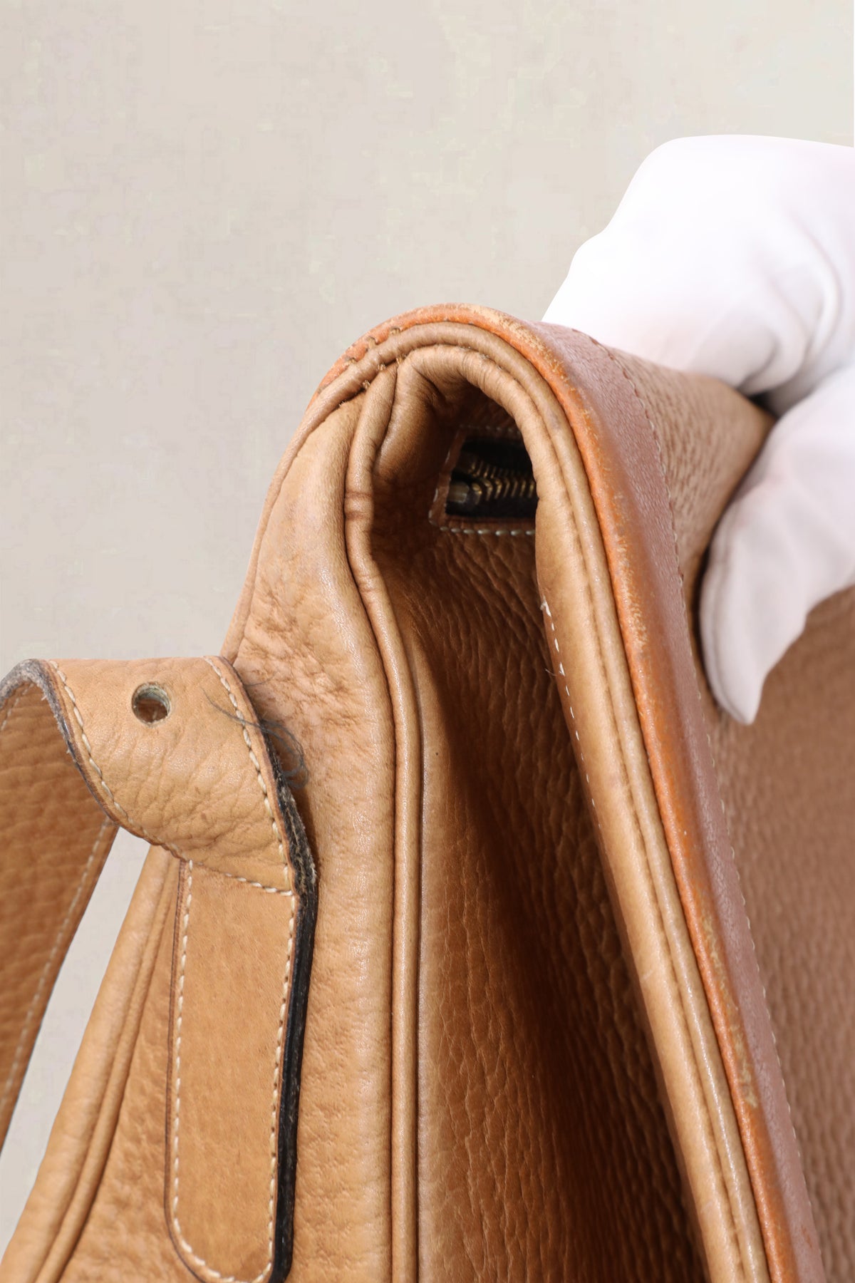 Delvaux Vintage Cognac Crossbody Bag