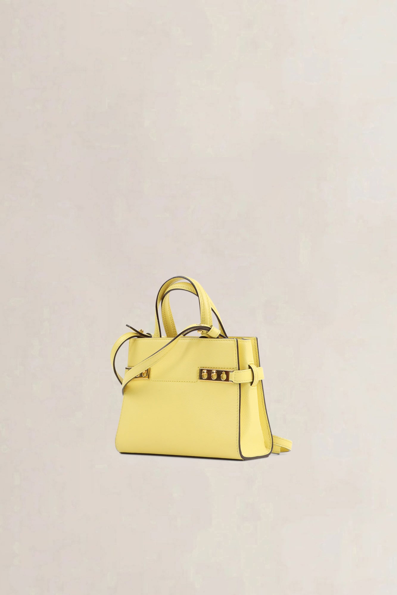 Delvaux Tempête Crush Yellow Mini Crossbody Bag