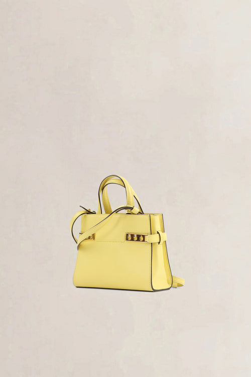 Delvaux Tempête Crush Yellow Mini Crossbody Bag