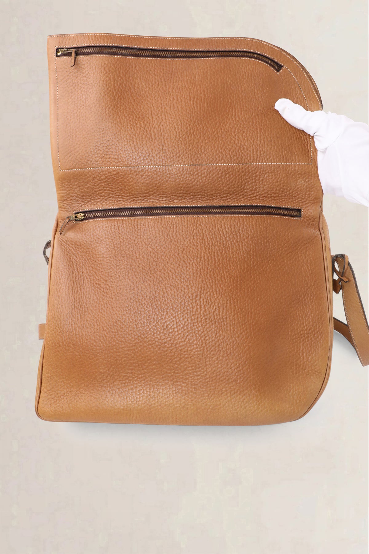 Delvaux Vintage Cognac Crossbody Bag