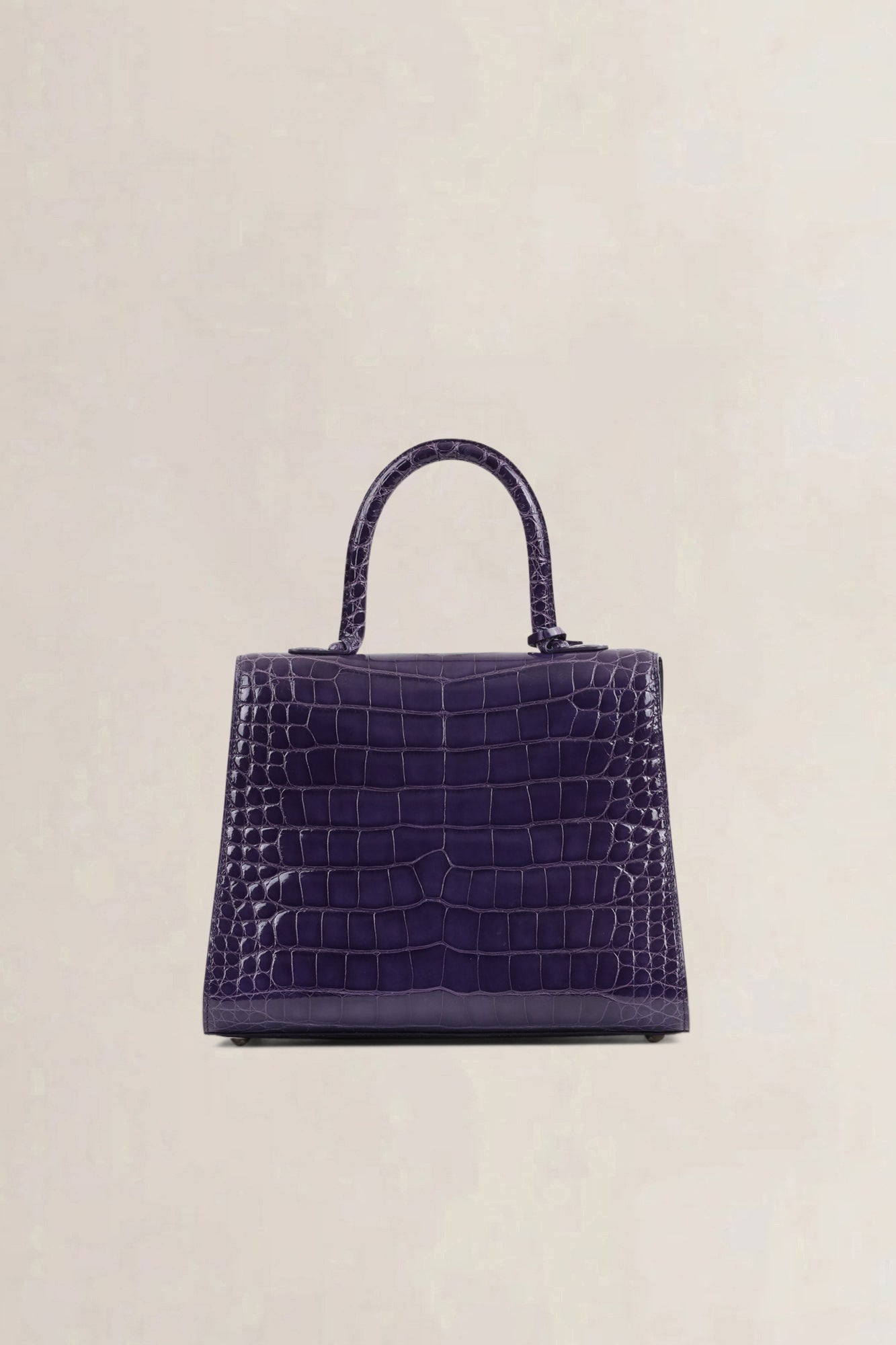 Delvaux Brillant Prune Crocodile MM Crossbody Bag