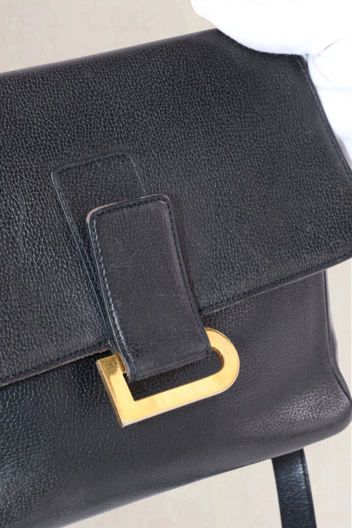 Delvaux Black Poirier Jumping Calf Crossbody Bag