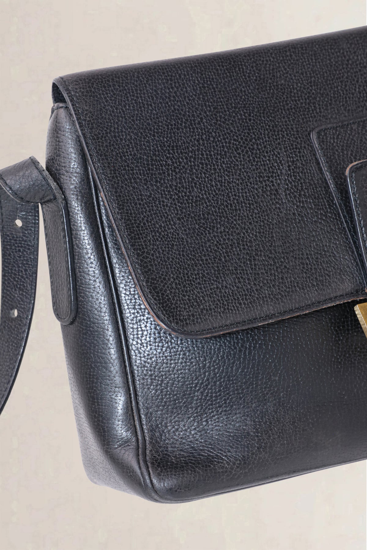 Delvaux Black Poirier Jumping Calf Crossbody Bag