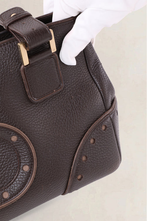 Delvaux Dark Brown Le Jacques Shoulder Bag