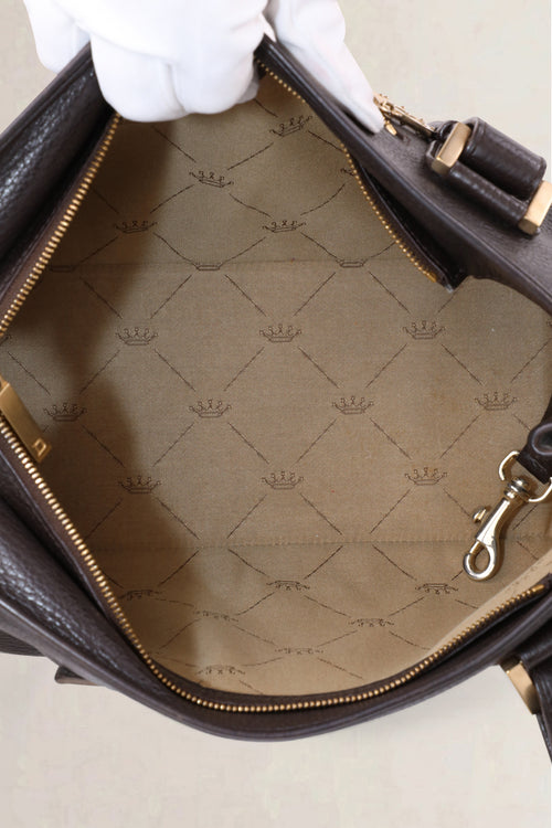 Delvaux Dark Brown Le Jacques Shoulder Bag