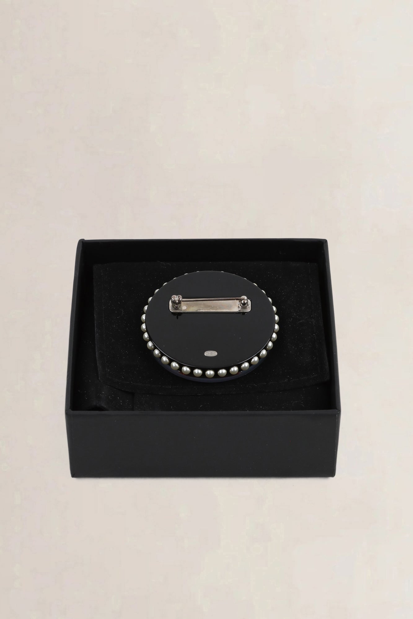 Chanel Blue Emoji Brooch