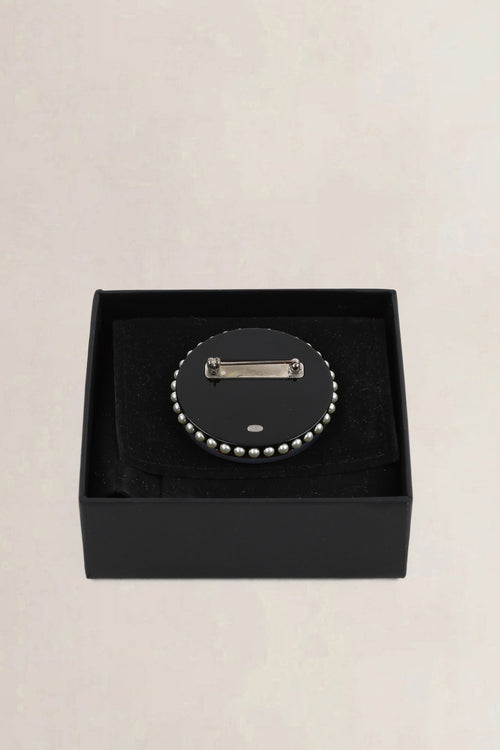 Chanel Blue Emoji Brooch