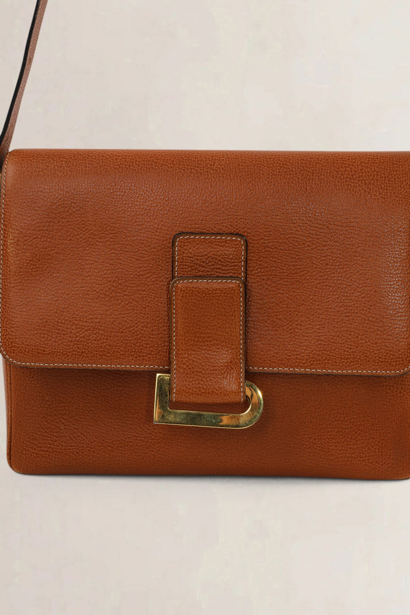 Delvaux Camel Poirier Crossbody Bag