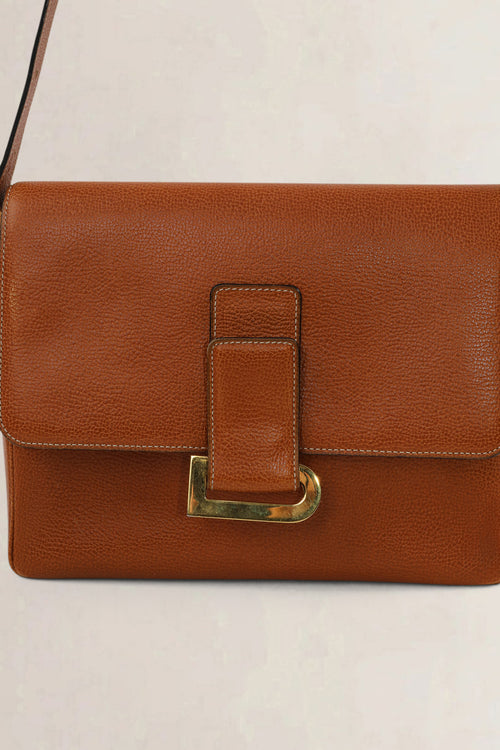 Delvaux Camel Poirier Crossbody Bag