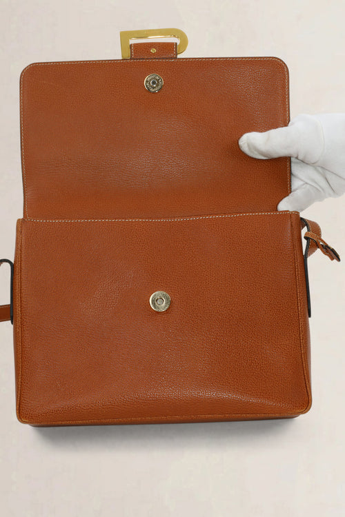 Delvaux Camel Poirier Crossbody Bag