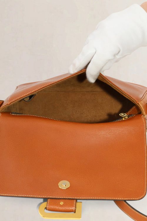Delvaux Camel Poirier Crossbody Bag