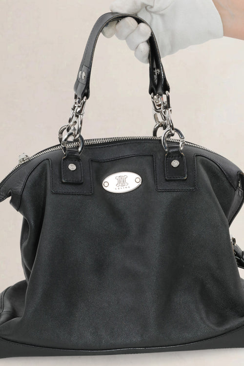 Céline Black Leather Shoulder Bag