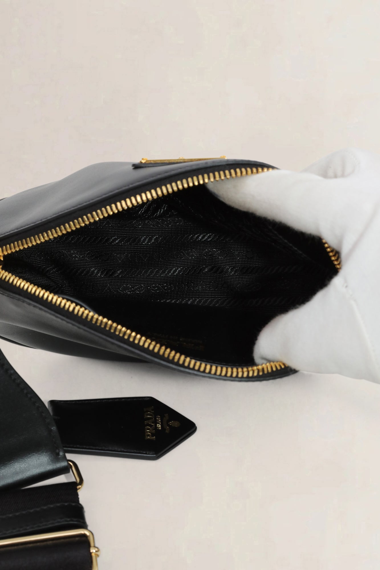 Prada Black Leather Crossbody Bag