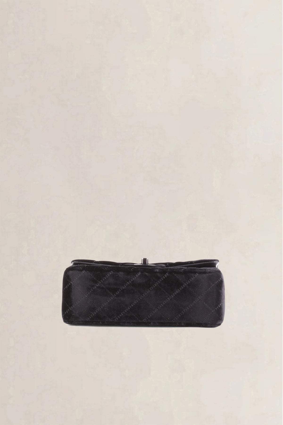 Chanel Black Quilted Velvet Wallet on Chain