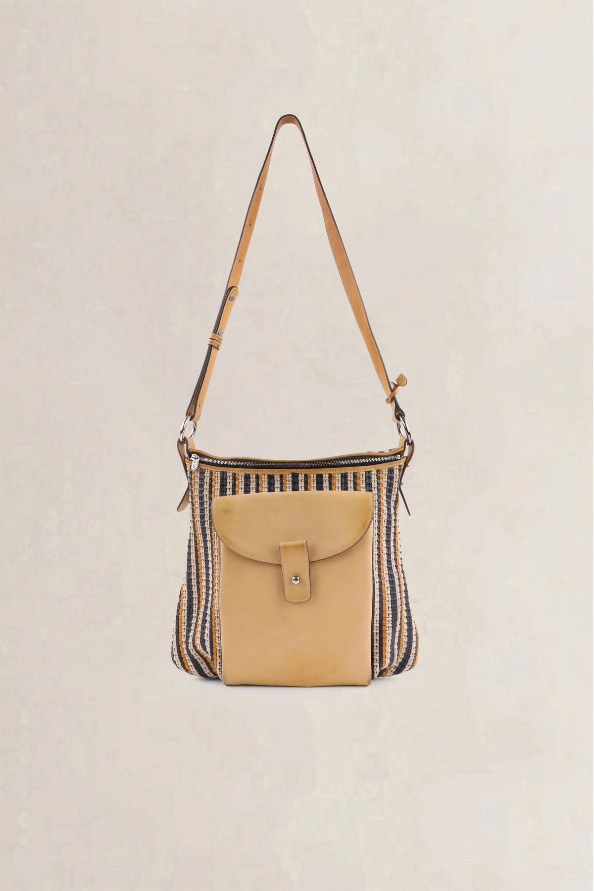 Delvaux Multicolor Flou Toile de Cuir Crossbody Bag