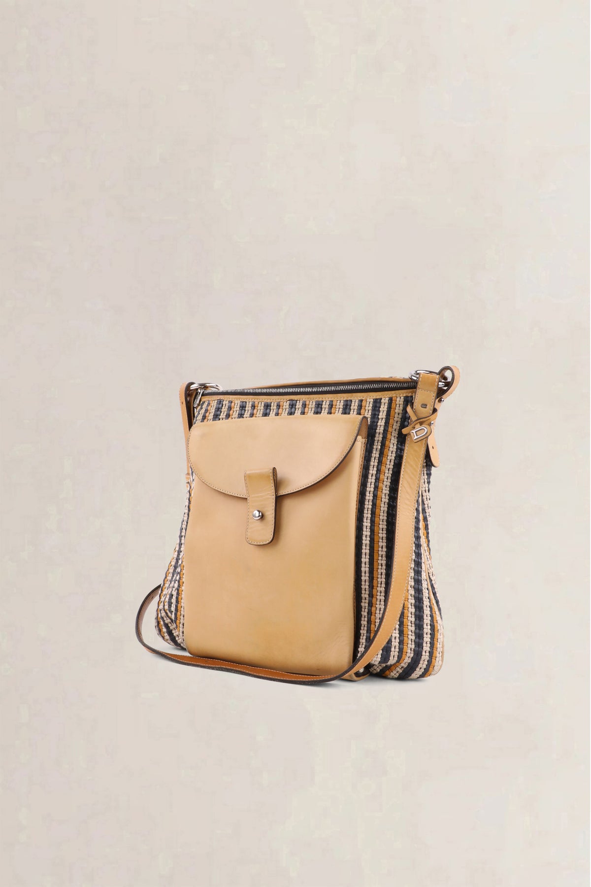 Delvaux Multicolor Flou Toile de Cuir Crossbody Bag