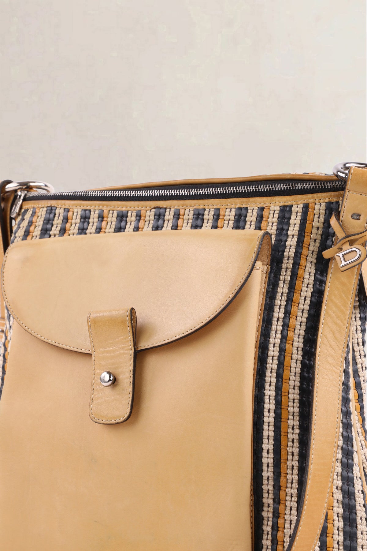 Delvaux Multicolor Flou Toile de Cuir Crossbody Bag