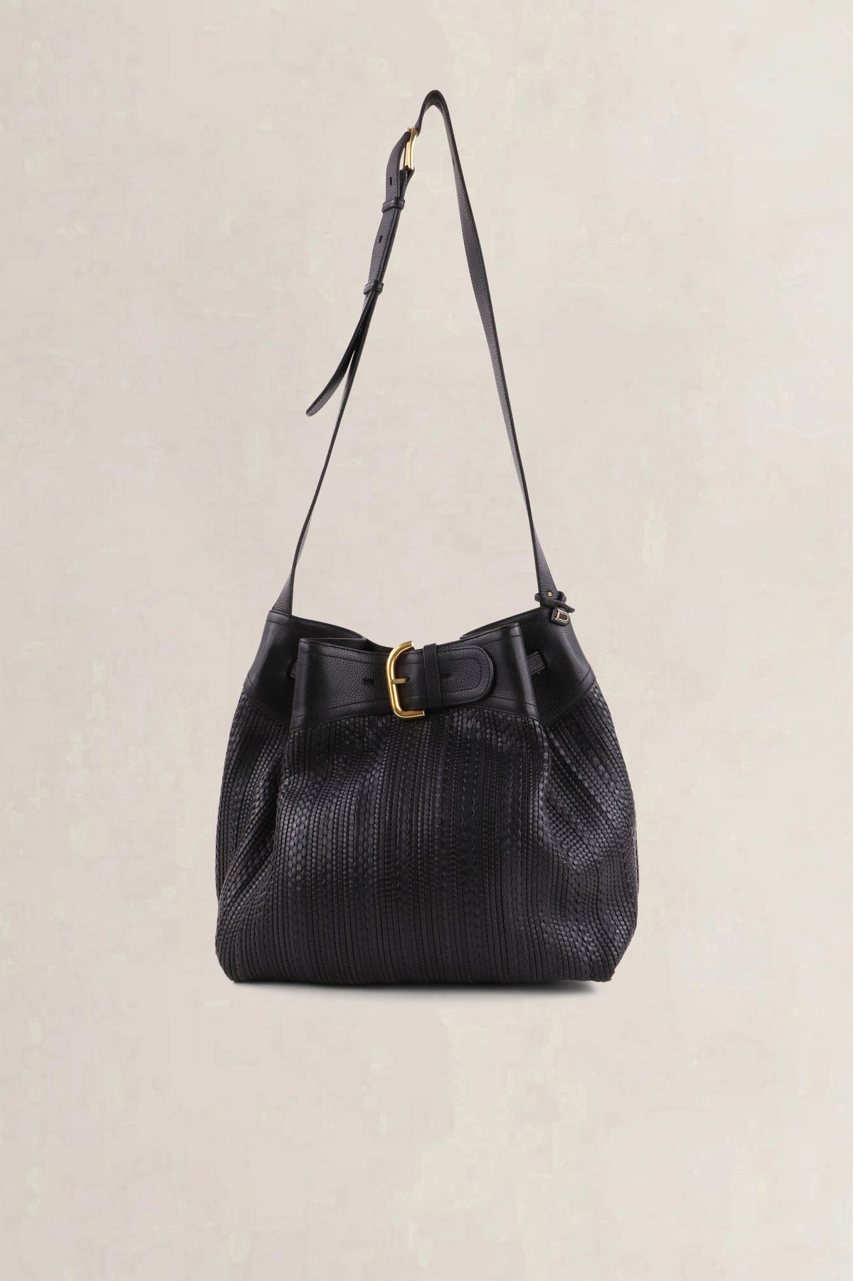 Delvaux Black Bergerac Toile de Cuir Crossbody Bag