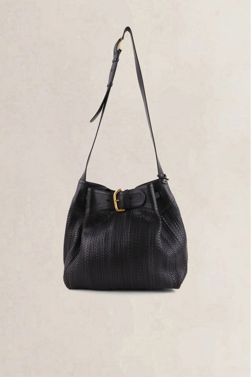 Delvaux Black Bergerac Toile de Cuir Crossbody Bag