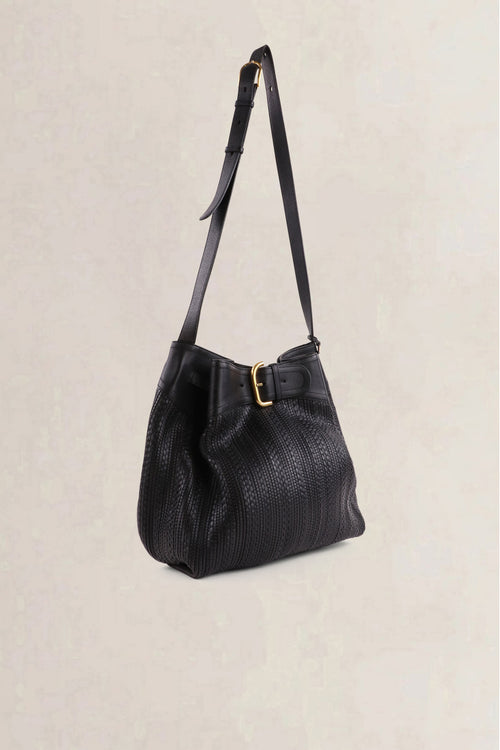 Delvaux Black Bergerac Toile de Cuir Crossbody Bag