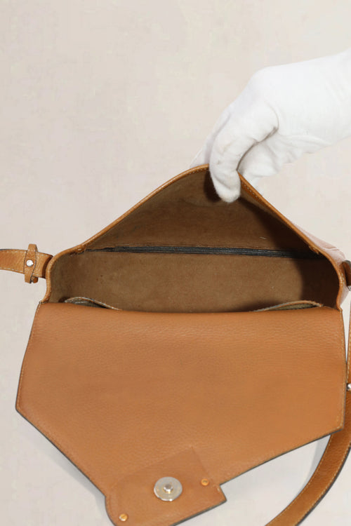 Delvaux Brown Leather Orphé Crossbody Bag