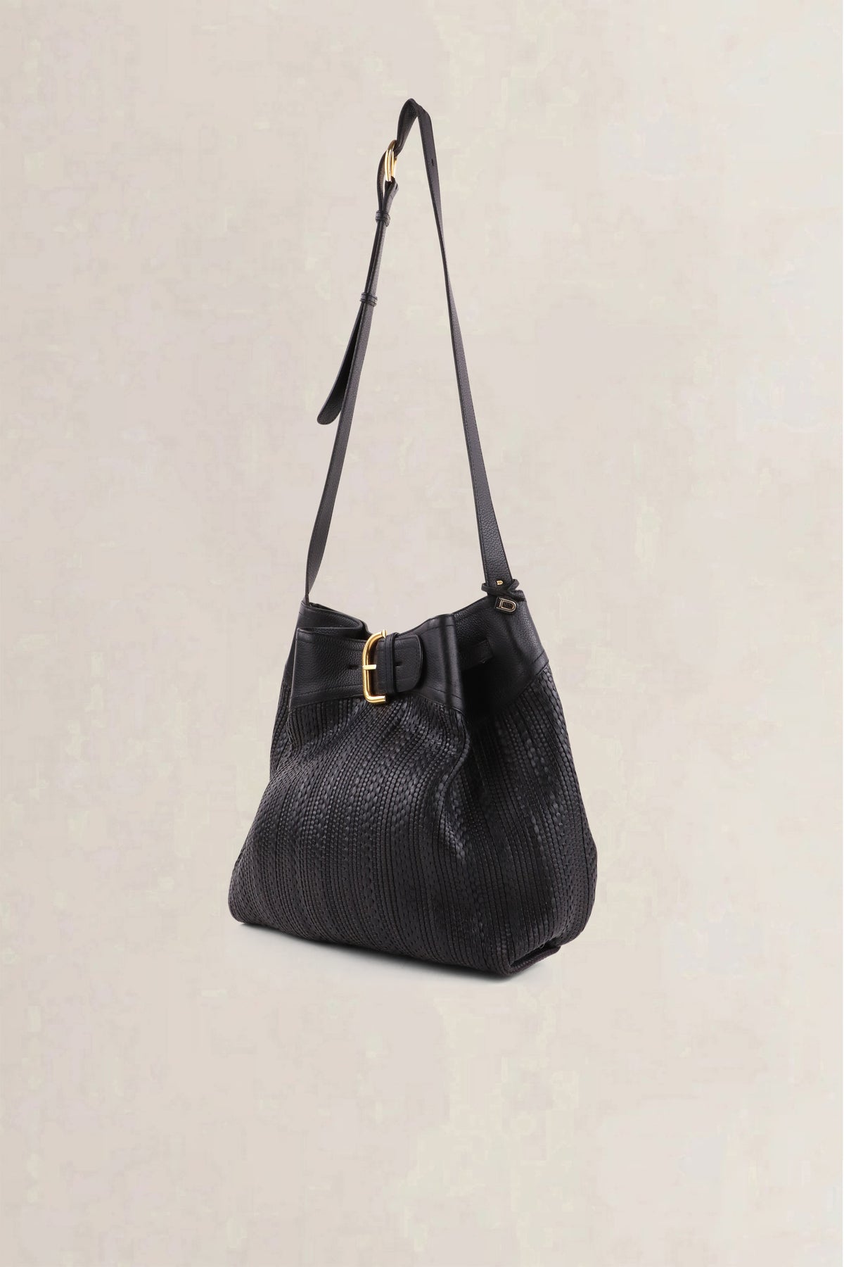 Delvaux Black Bergerac Toile de Cuir — vintage