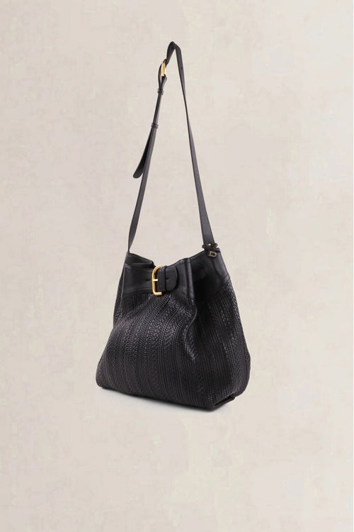 Delvaux Black Bergerac Toile de Cuir Crossbody Bag