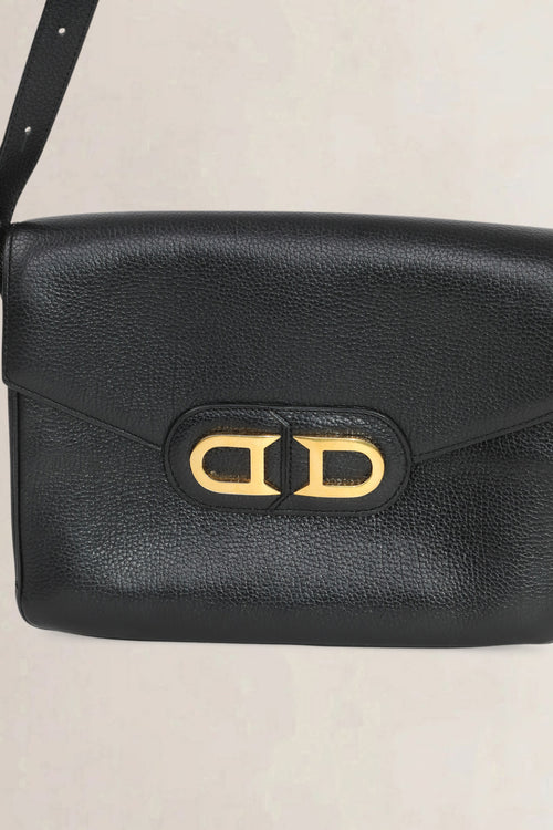 Delvaux Black Double D Crossbody Bag