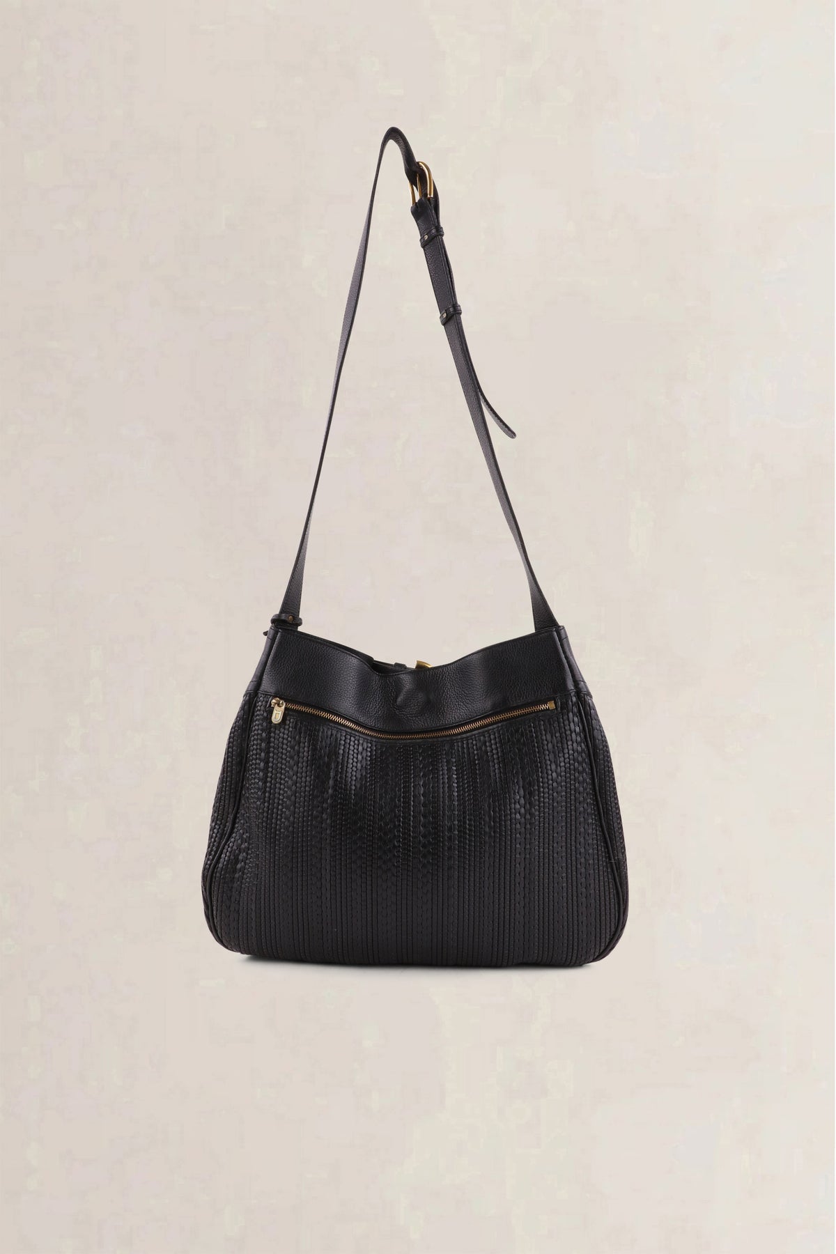 Delvaux Black Bergerac Toile de Cuir — vintage