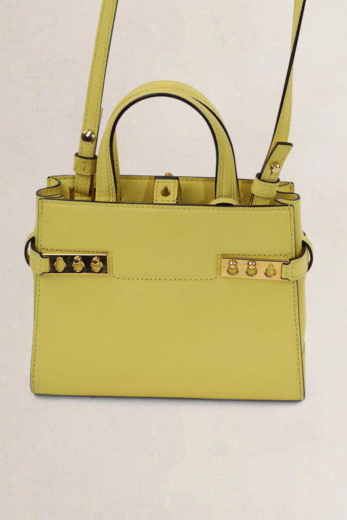 Delvaux Tempête Crush Yellow Mini Crossbody Bag