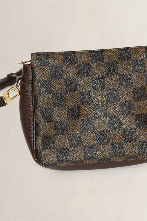 Louis Vuitton Damier Ebene Trousse Pochette Crossbody Bag