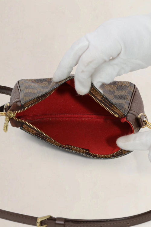 Louis Vuitton Damier Ebene Trousse Pochette Crossbody Bag