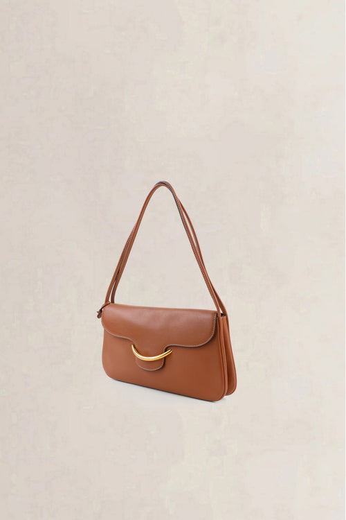 Delvaux Cognac Shoulder Bag
