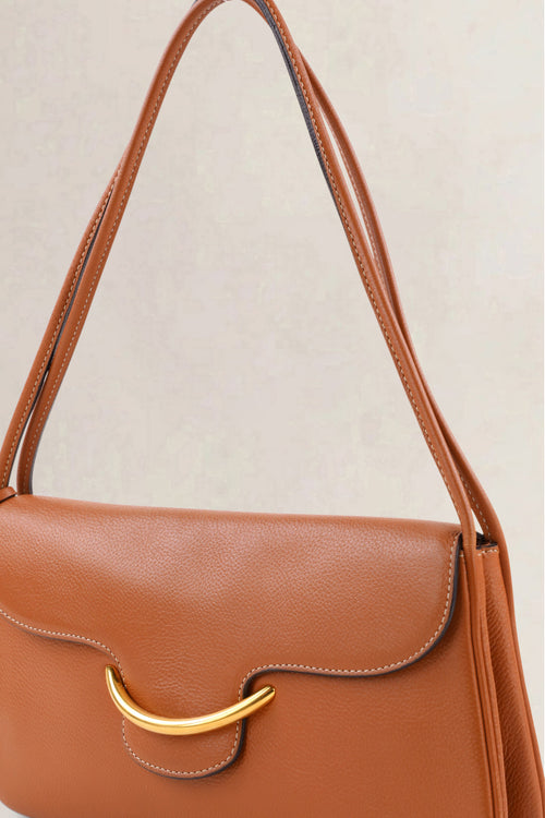 Delvaux Cognac Shoulder Bag
